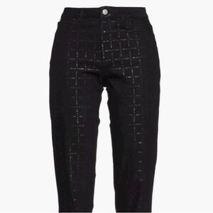 NWT Shine logo print denim jeans high rise straight leg